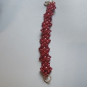Elegant Red Beaded Bracelet
